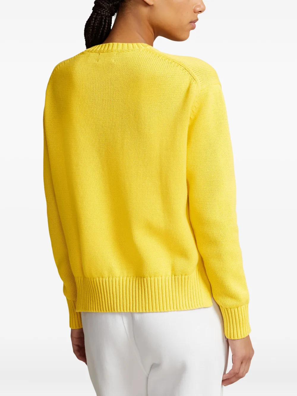 Polo Ralph Lauren Cotton Long-sleeve Sweater In Yellow