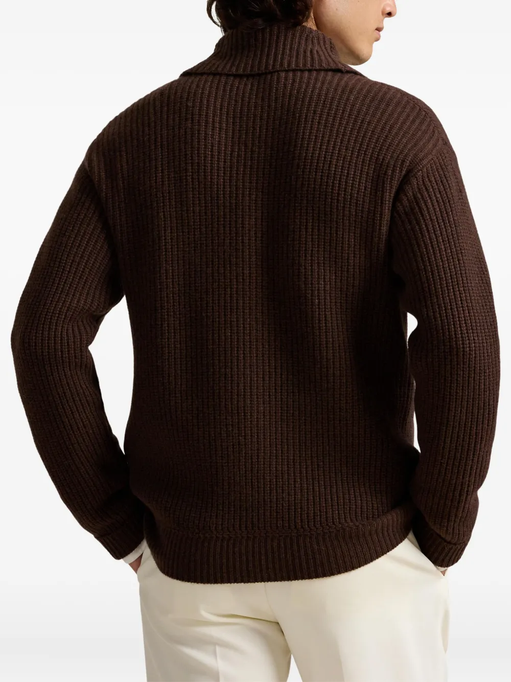 Polo Ralph Lauren shawl-collar ribbed cardigan Bruin