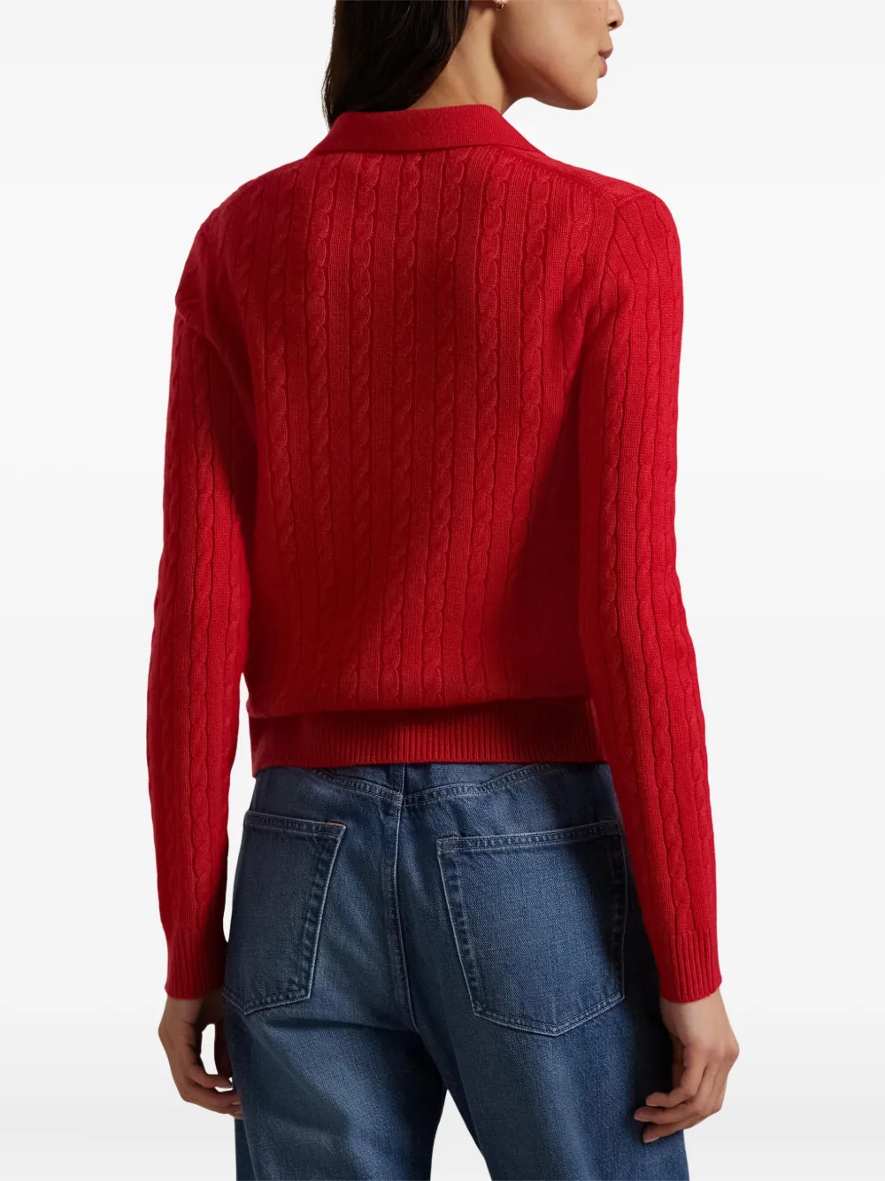 Polo Ralph Lauren Kabelgebreid polovest Rood