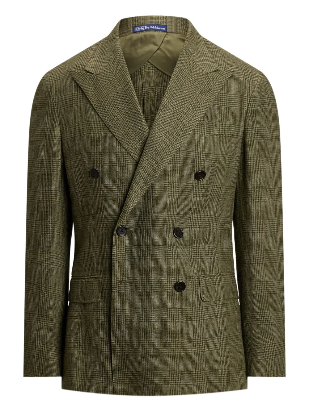 Polo Ralph Lauren glen-plaid double-breasted suit Groen