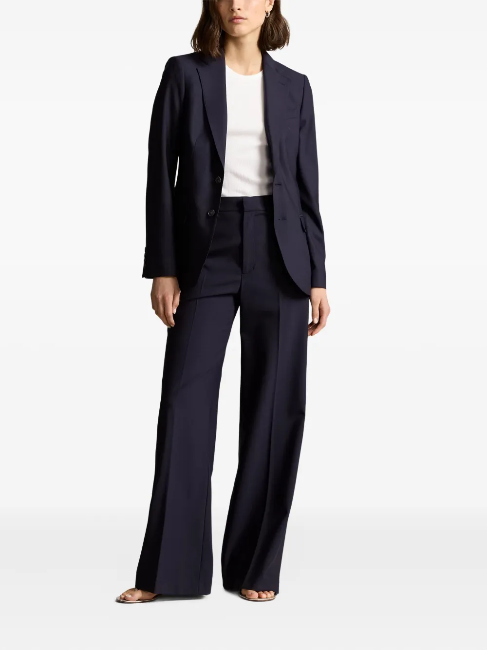 Polo Ralph Lauren Two-button Stretch Wool Blazer In Blue
