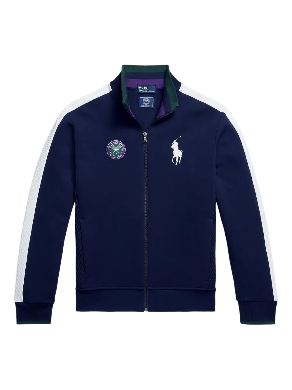 Polo Ralph Lauren x Wimbledon sweater met vlakken en rits Blauw