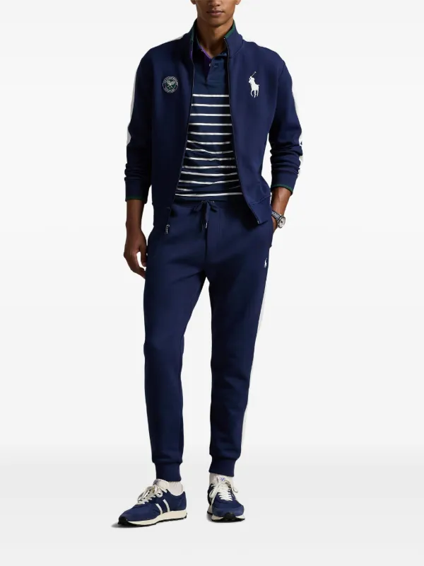 Polo Ralph Lauren x Wimbledon Panelled full-zip Sweatshirt | Blue
