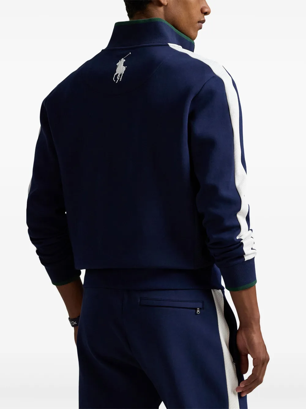 Polo Ralph Lauren x Wimbledon sweater met vlakken en rits Blauw