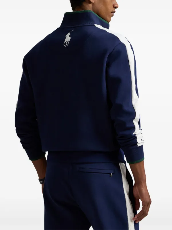 Polo Ralph Lauren x Wimbledon 拼接拉链领卫衣| 蓝色| FARFETCH CN Polo Ralph Lauren x Wimbledon 拼接拉链领卫衣| 蓝色| FARFETCH CN