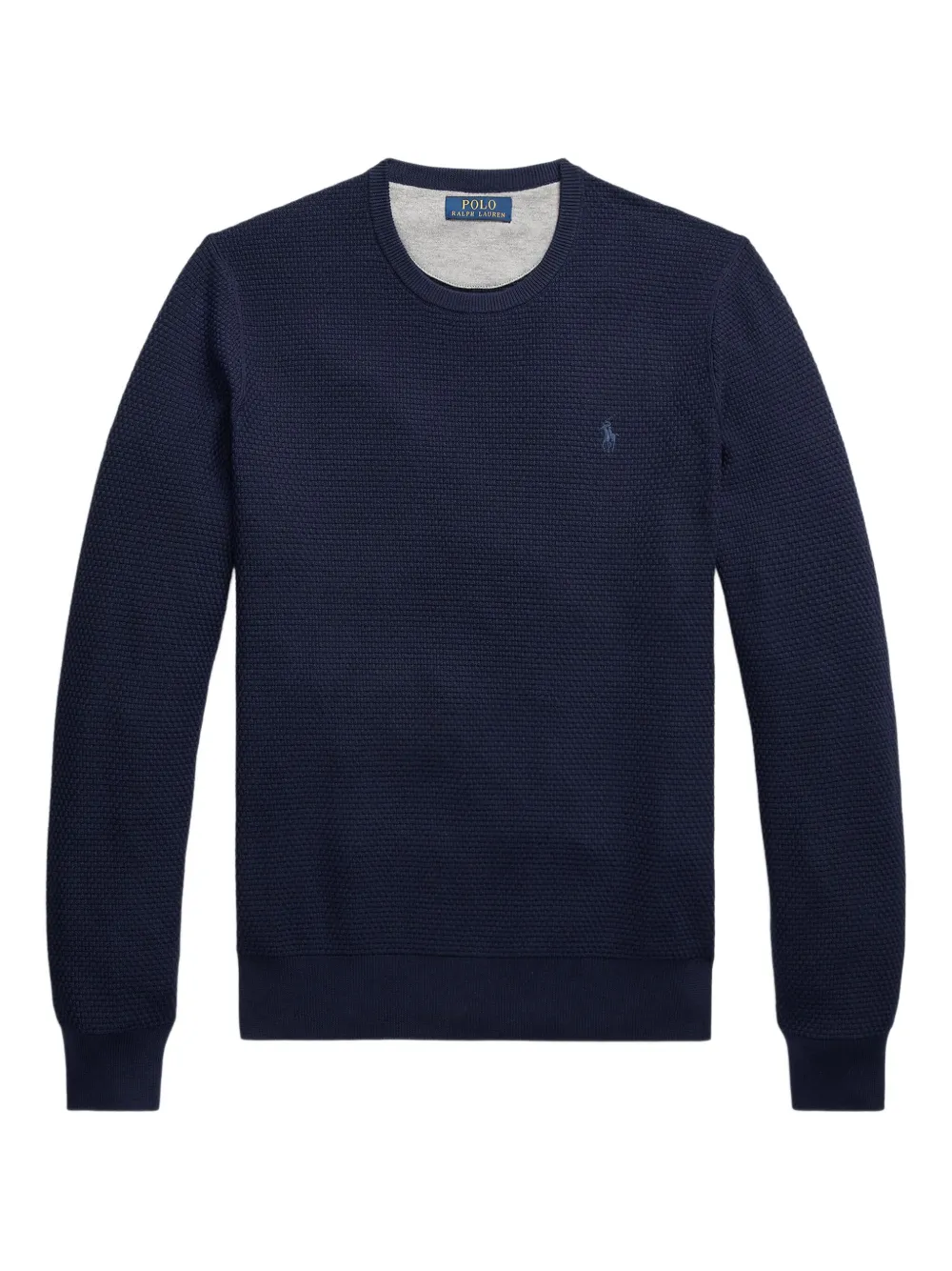 Polo Ralph Lauren crew-neck embroidered-logo sweater Blauw