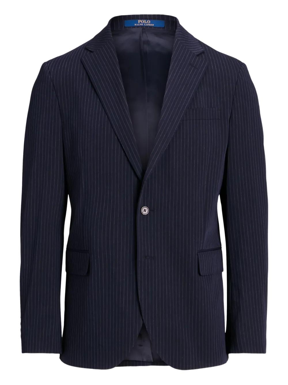 Polo Ralph Lauren stripe-pattern single-breasted blazer Blauw