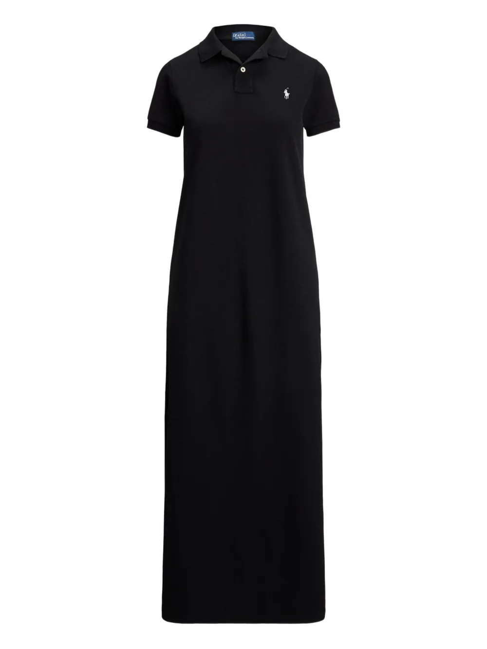 Polo Ralph Lauren Short-sleeve Midi Polo Dress In Black