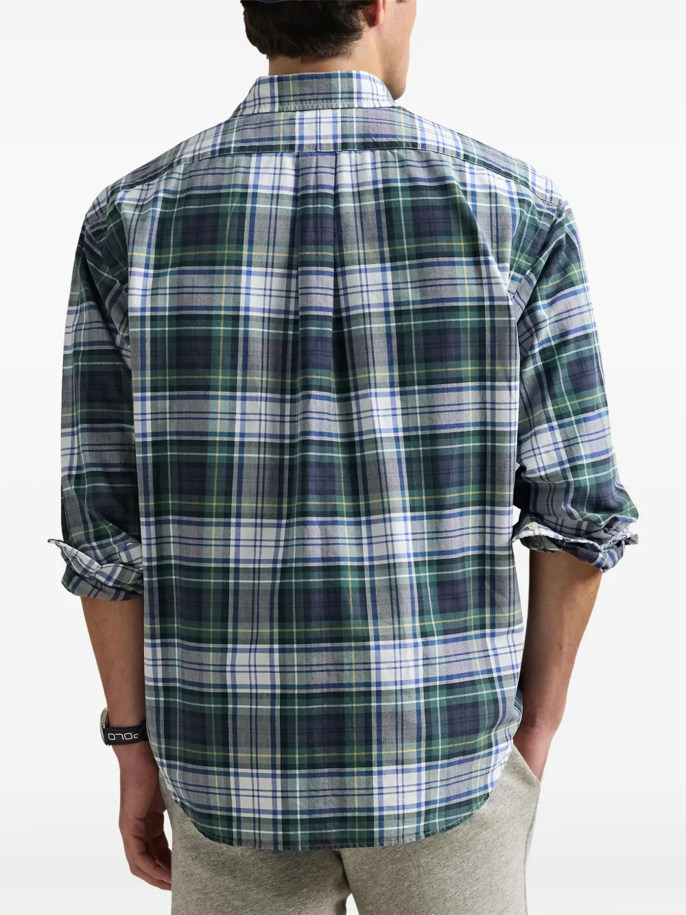 Polo Ralph Lauren plaid long-sleeved shirt Groen