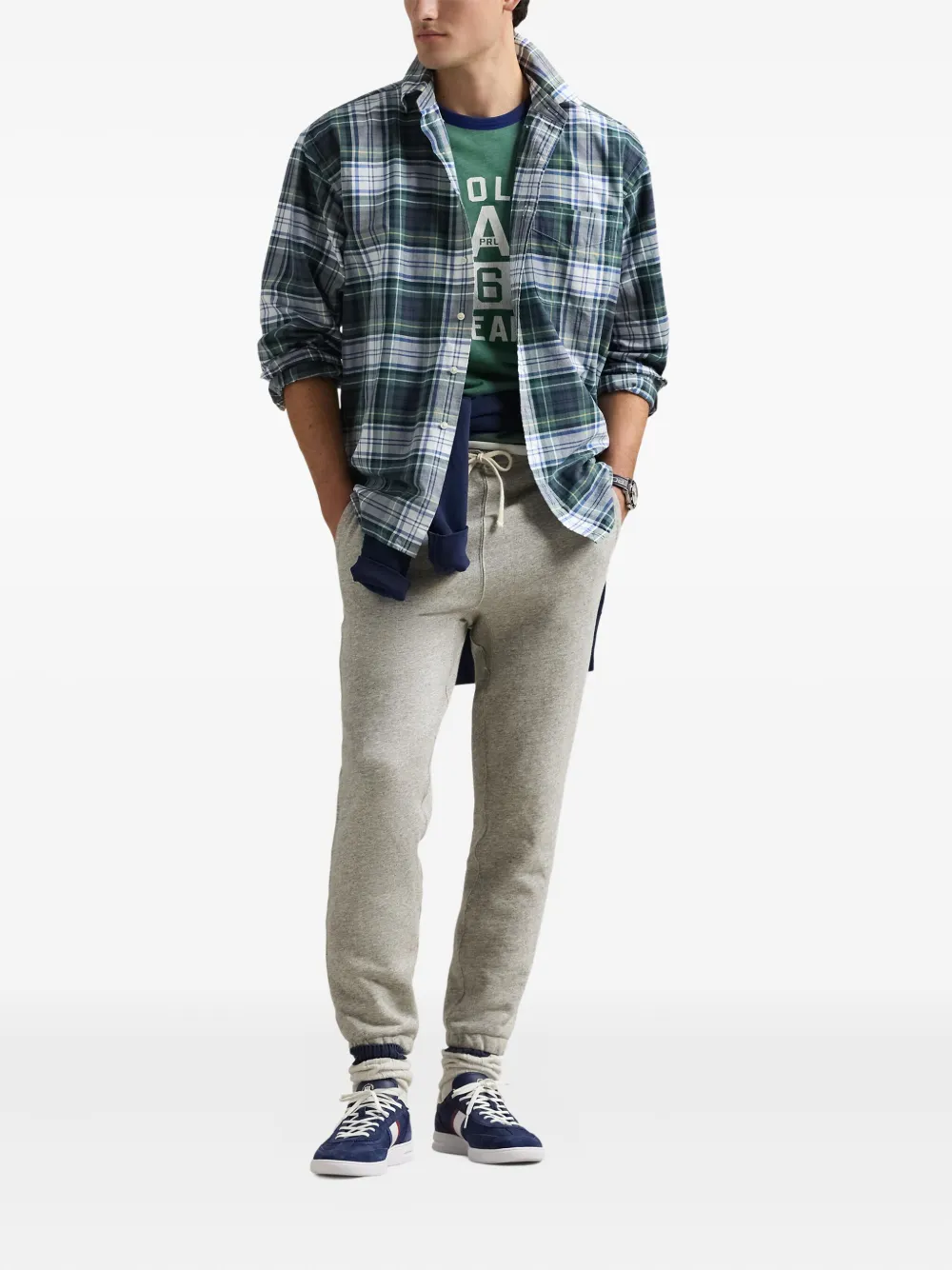 Polo Ralph Lauren plaid long-sleeved shirt - Groen