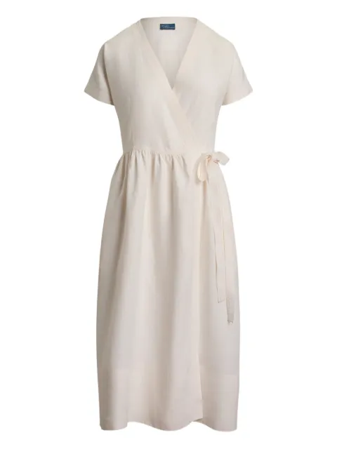 Polo Ralph Lauren robe mi-longue à design cache-cœur