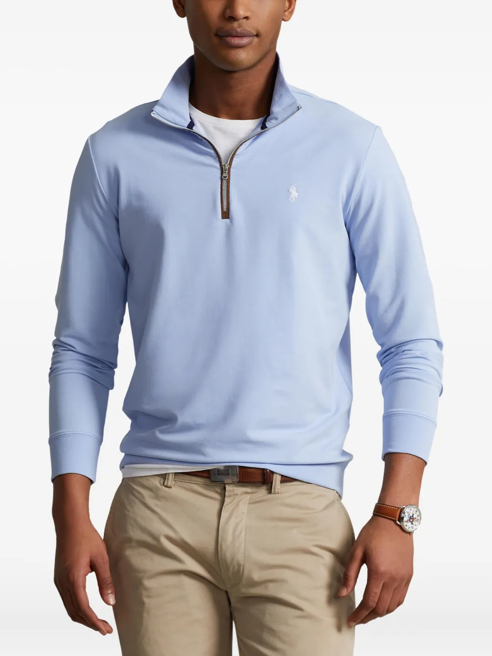 Polo Ralph Lauren Sweater met halve rits Blauw