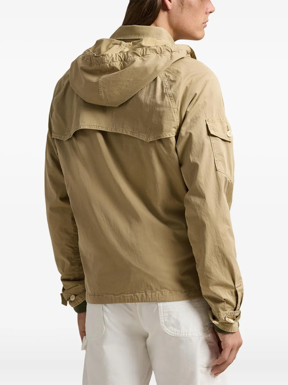 Polo Ralph Lauren Nylon bomberjack met capuchon Beige