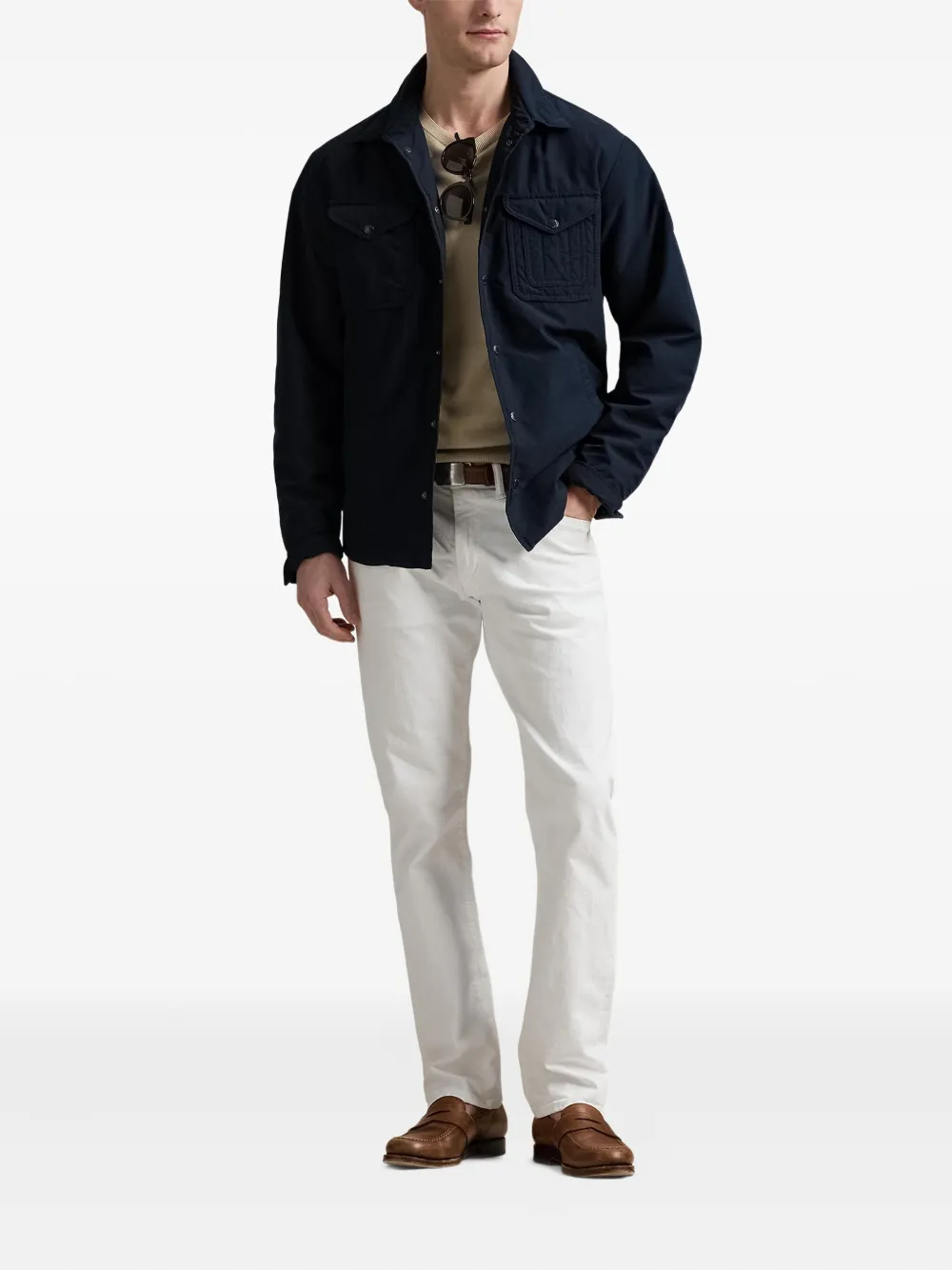 Polo Ralph Lauren patch-pockets shirt jacket Blauw