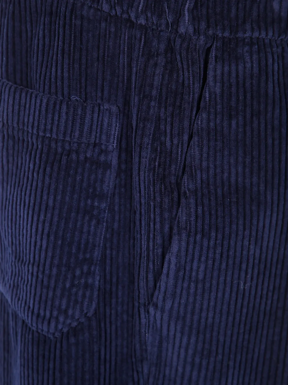 Labo Art Corduroy Elasticated Trousers In Blue