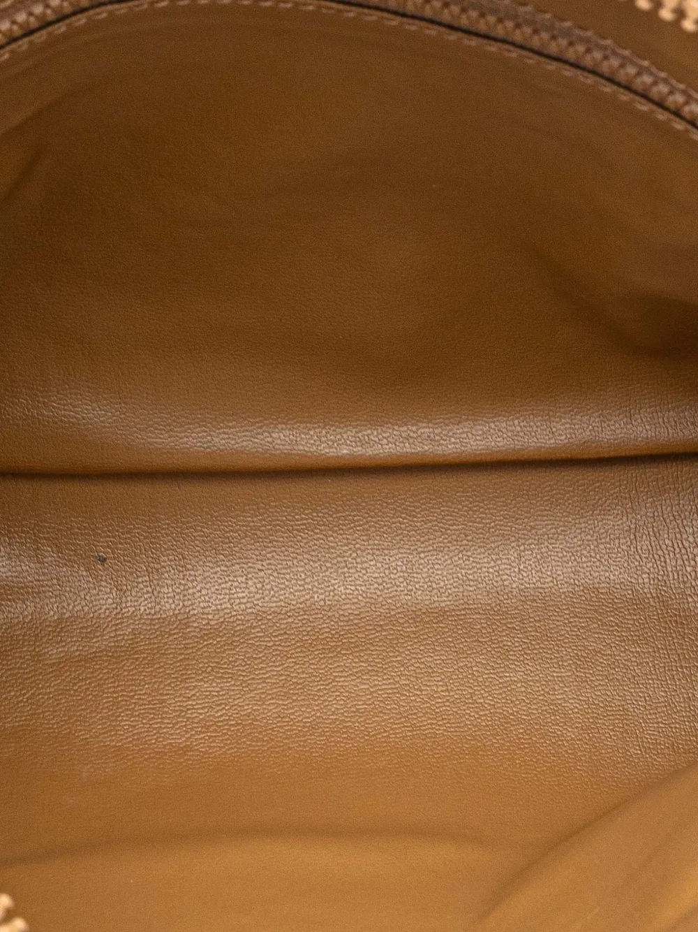 Pre-owned Celine 2007 Macadam Coated Canvas Clutch Bag In Brown