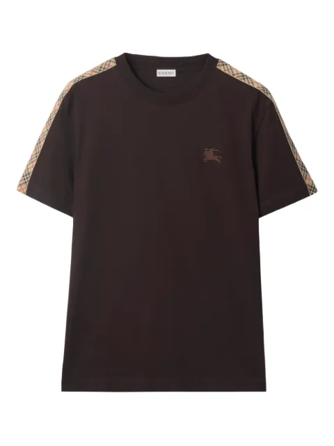 Burberry check-trimmed cotton T-shirt