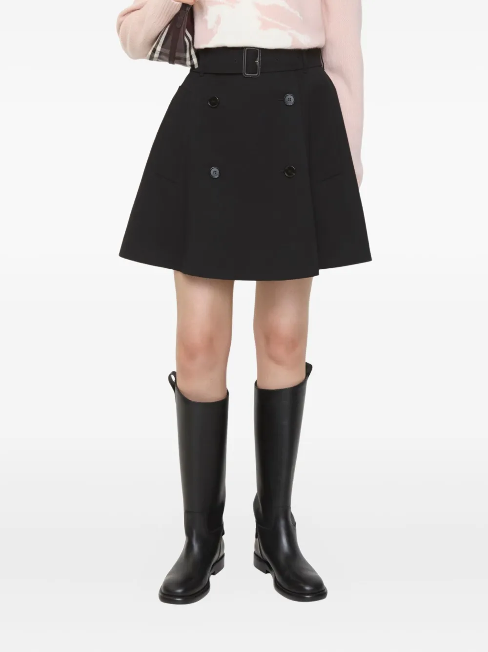 Burberry belted leather skirt | Black | Image 1