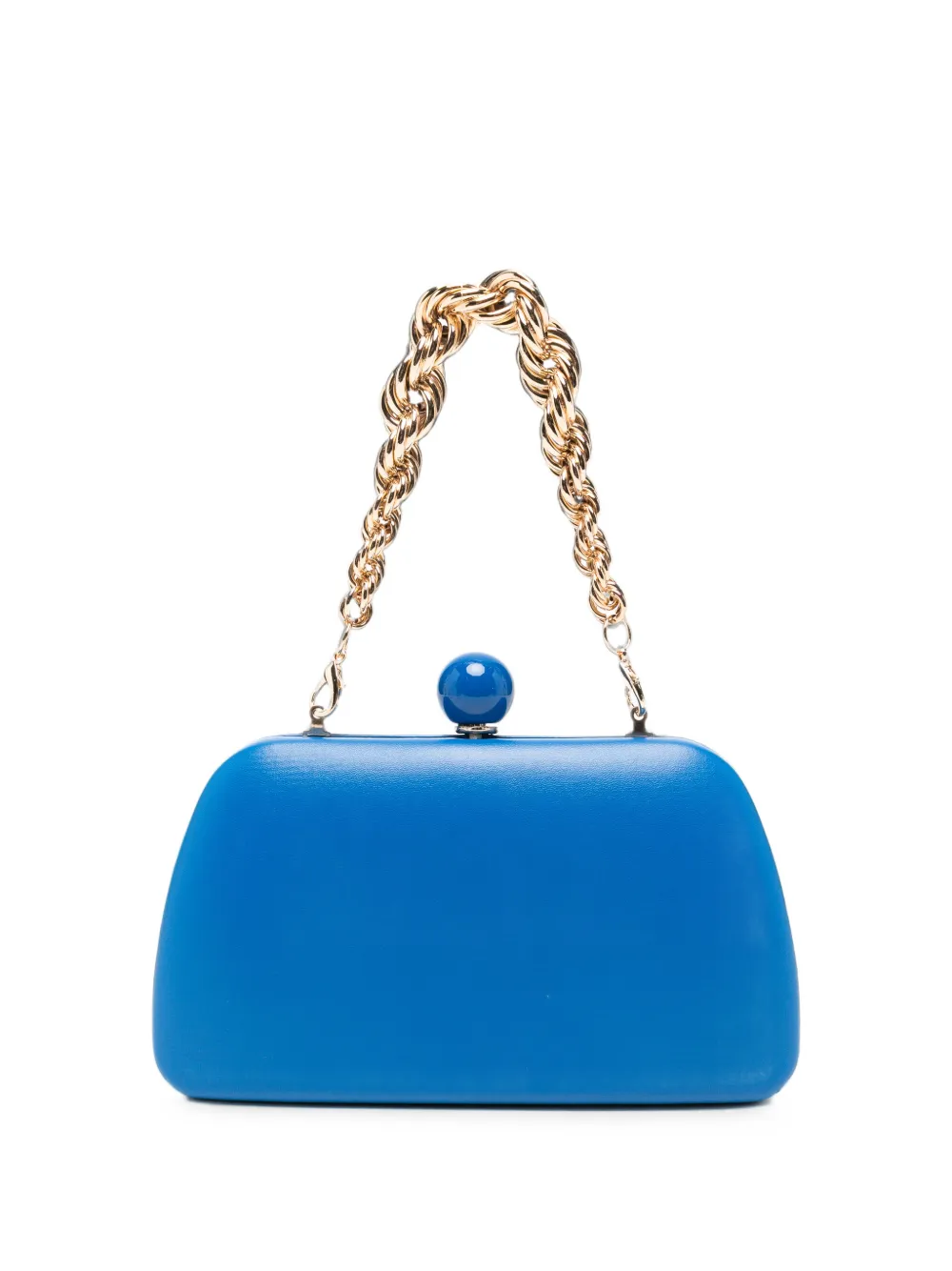 Velvet Sade ball-clasp clutch bag - Blau