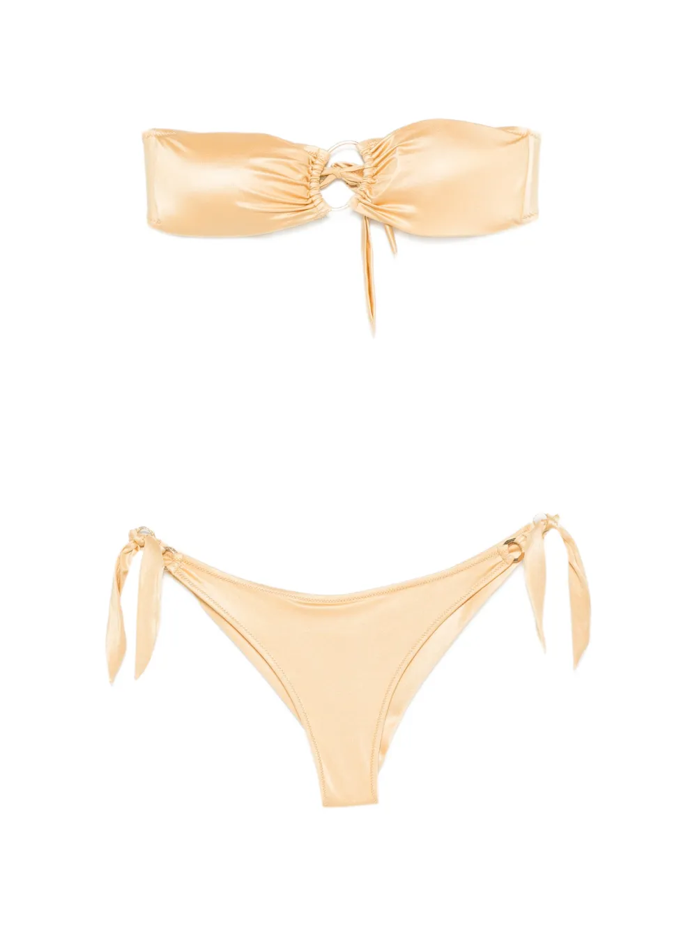 Pin Up Stars ring-detail side-tie bikini - Nude