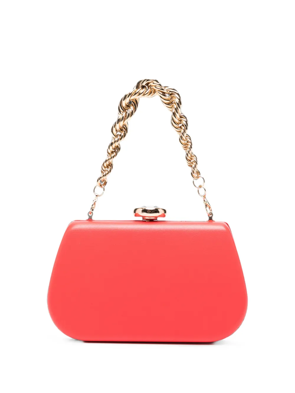 Velvet Nora leather clutch bag - Rosso