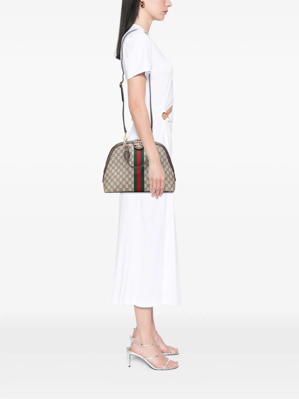 Gucci Pre-Owned 2016-2025 Medium GG Supreme Ophidia Web satchel | Pre-Owned | Image 2