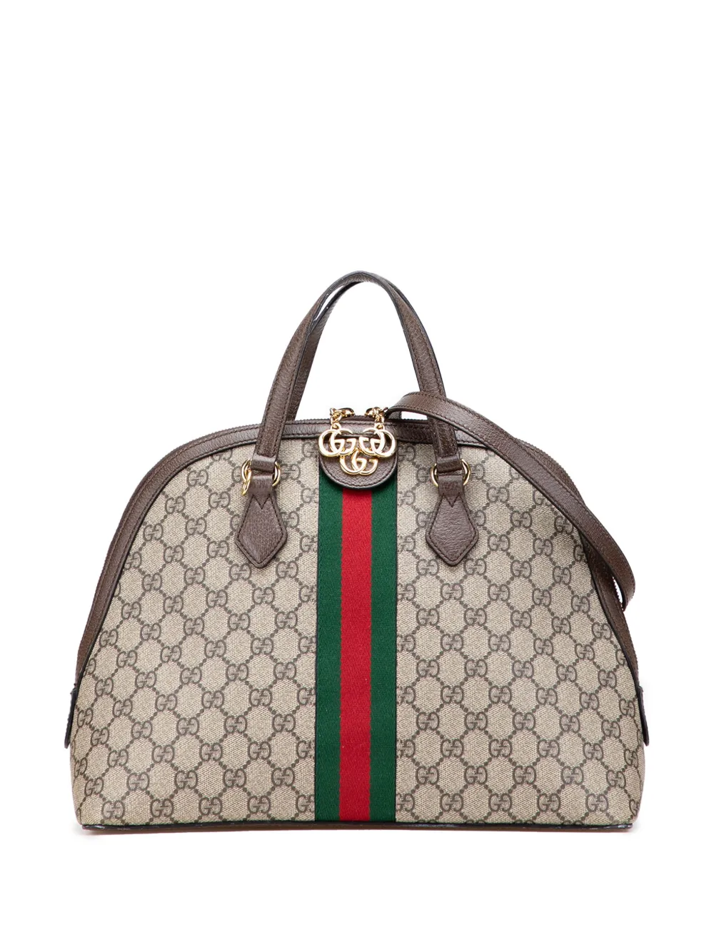 Gucci Pre-Owned 2016-2025 Medium GG Supreme Ophidia Web satchel | Brown | Image 1