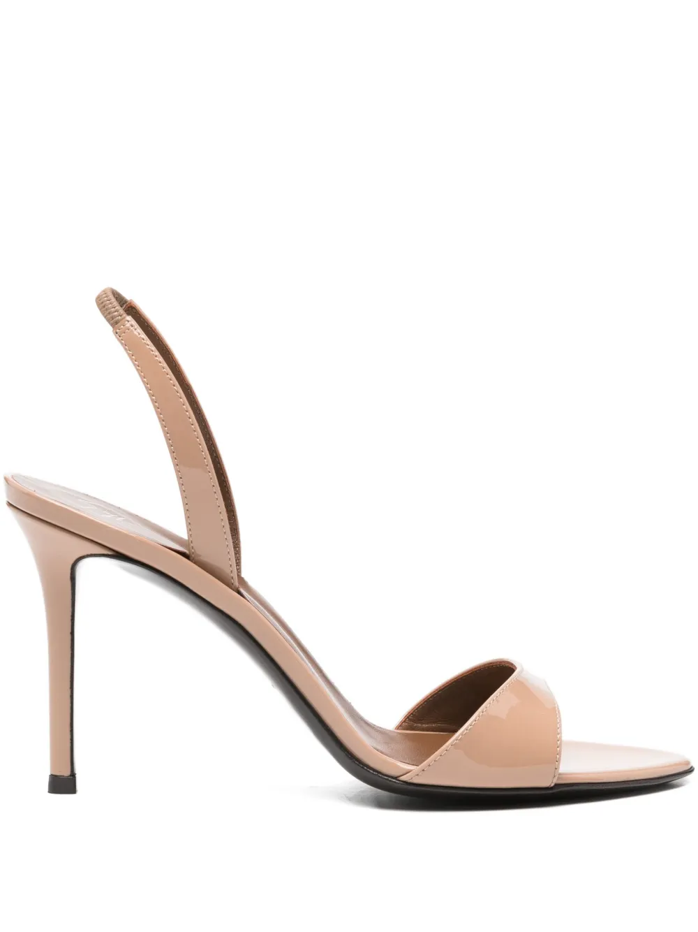 Giuseppe Zanotti 90mm Lilibeth slingback patent-leather sandals | Brown | Image 1