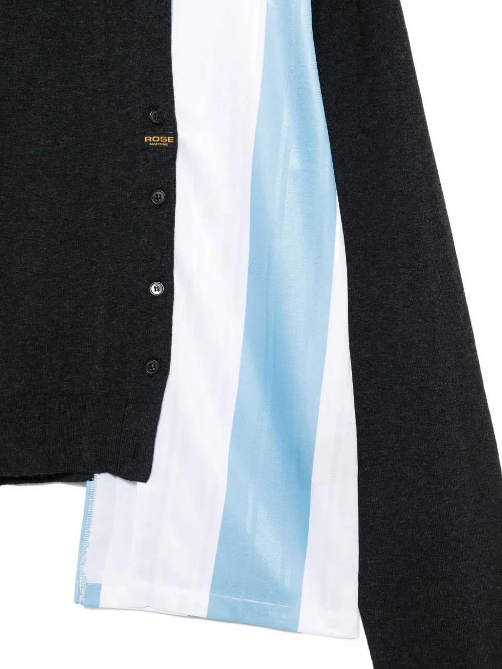 Martine Rose Vest met gestreepte vlakken Grijs