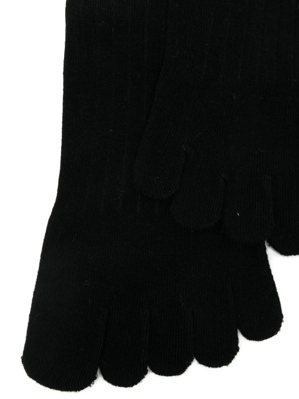 Coperni Five-toe Ribbed Socks In Black