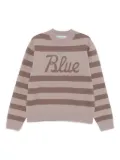 BLUEMARBLE striped crew-neck sweater - Brown