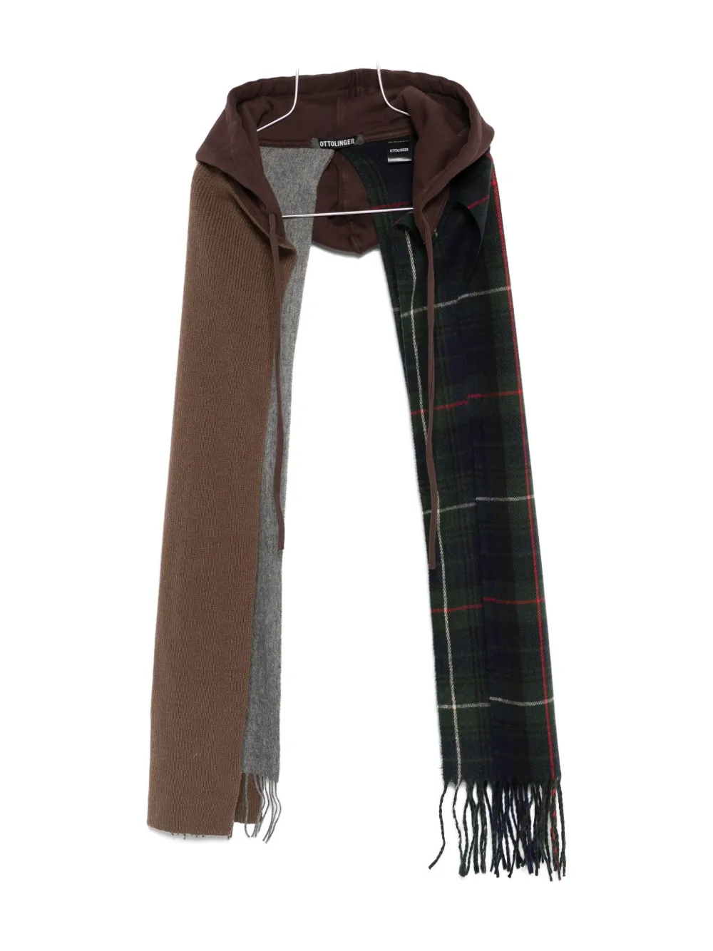 Ottolinger Deconstructed-hoodie Scarf In Blue