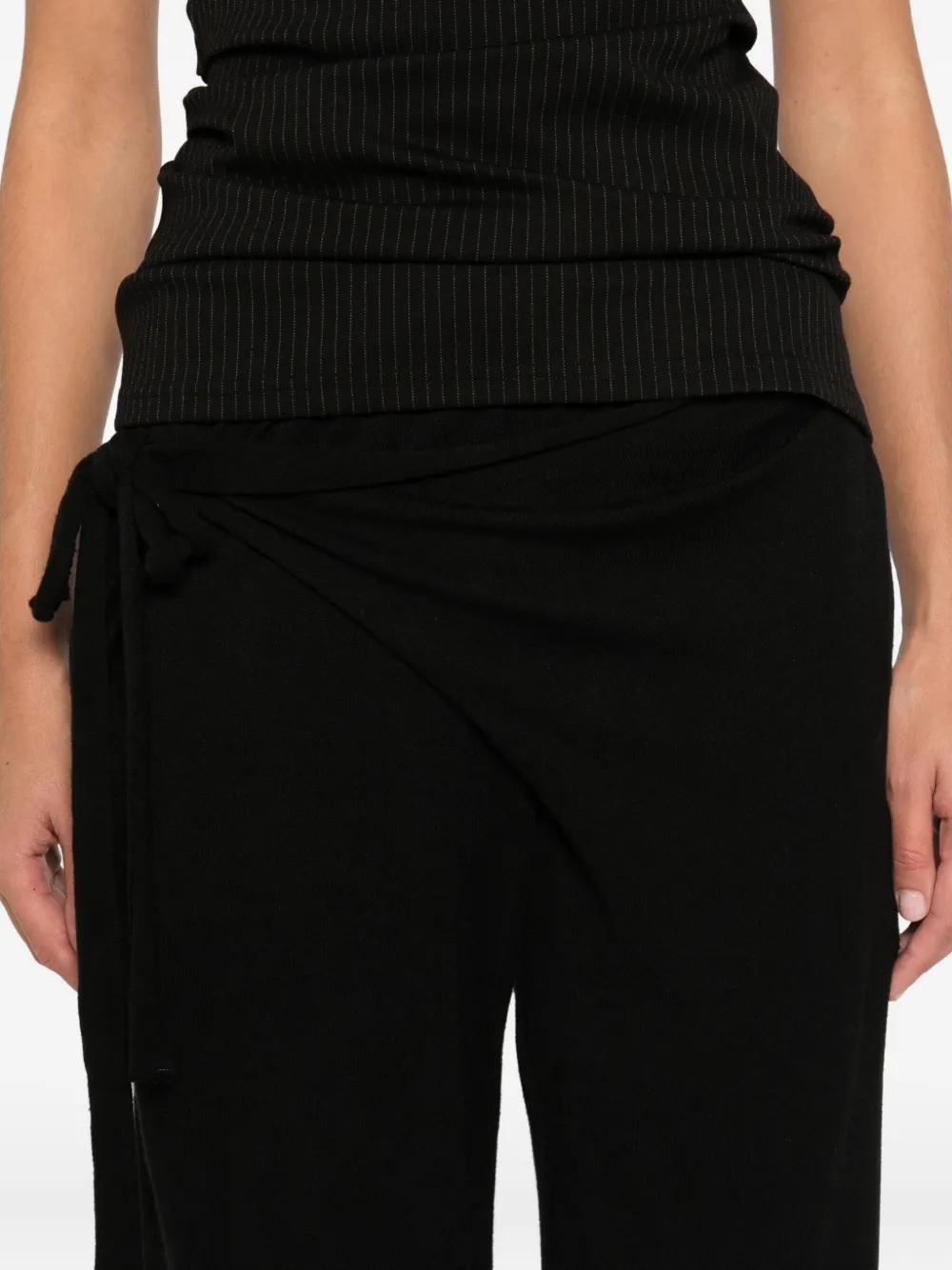 Ottolinger Tie-waist Knit Trousers In Black