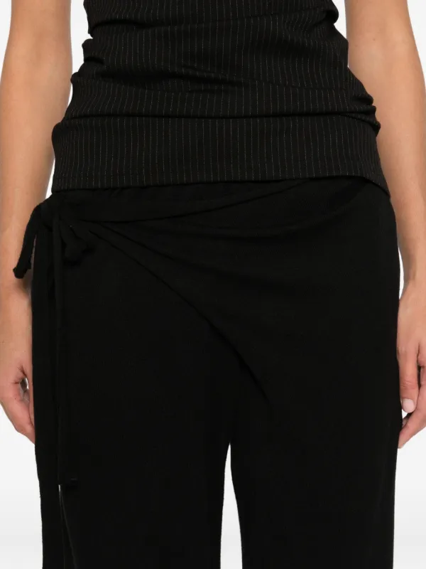 Ottolinger tie-waist Knit Trousers | Black | FARFETCH GE