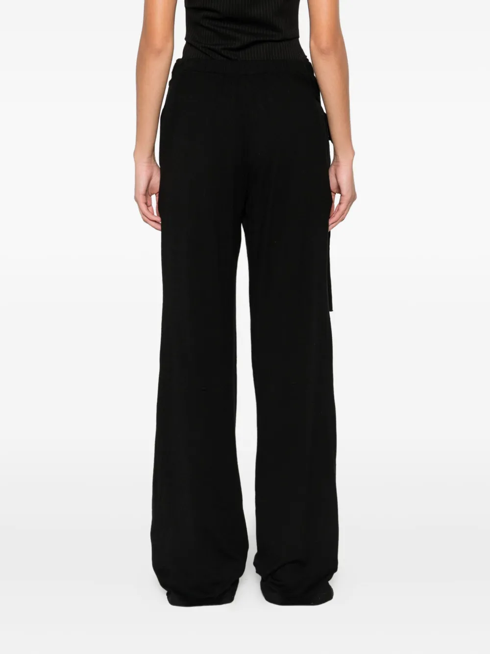Ottolinger Tie-waist Knit Trousers In Black