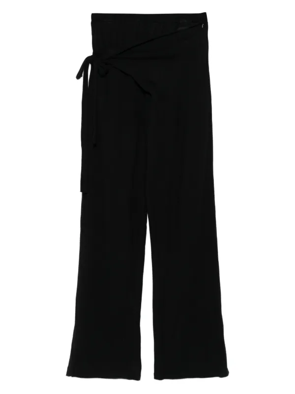 Ottolinger tie-waist Knit Trousers | Black | FARFETCH GE