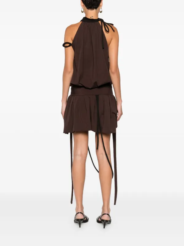 Ottolinger Neckholder Balloon Dress - Brown Ottolinger Neckholder Balloon Dress - Brown
