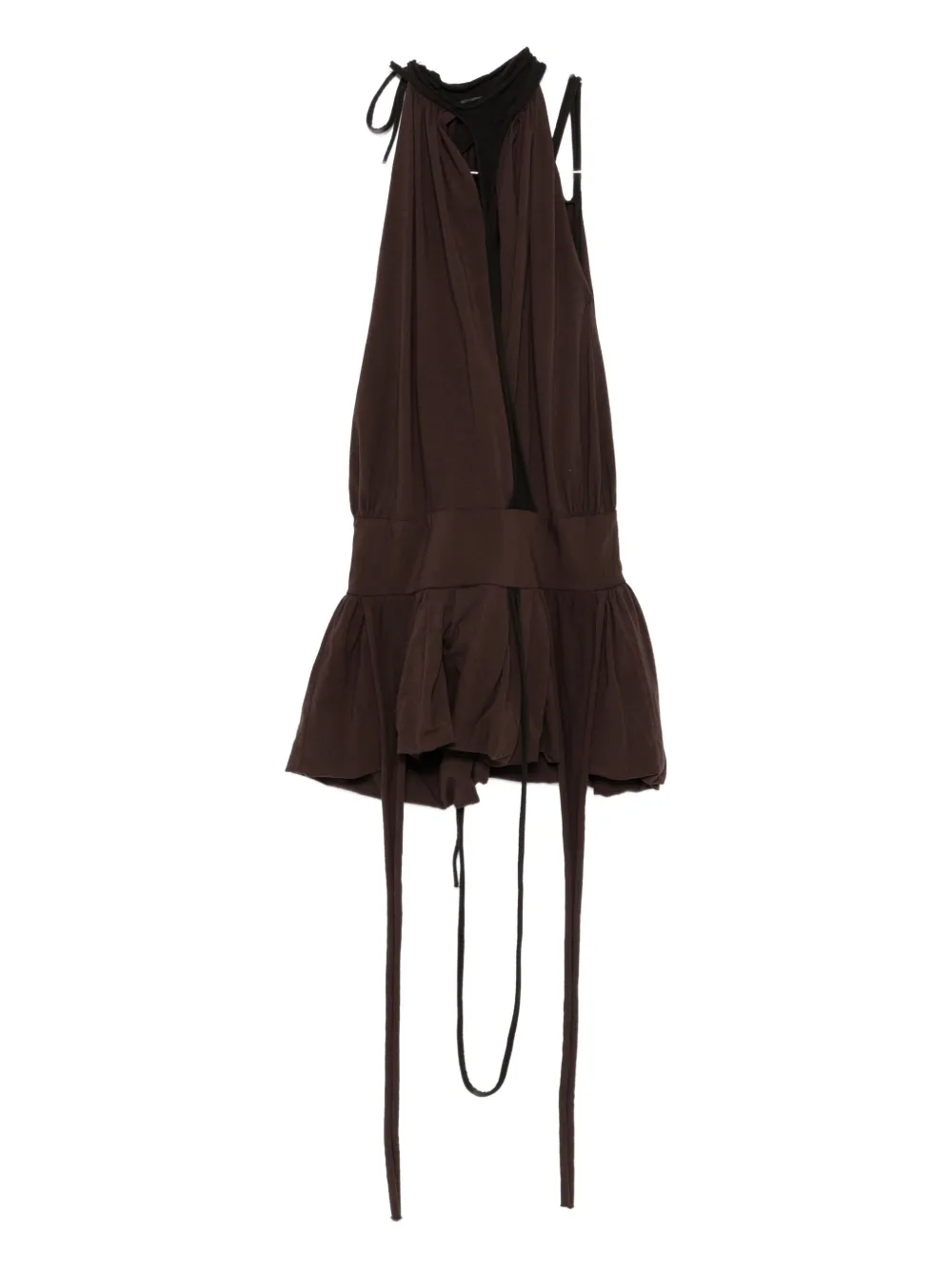 Ottolinger neckholder balloon dress - Marrone
