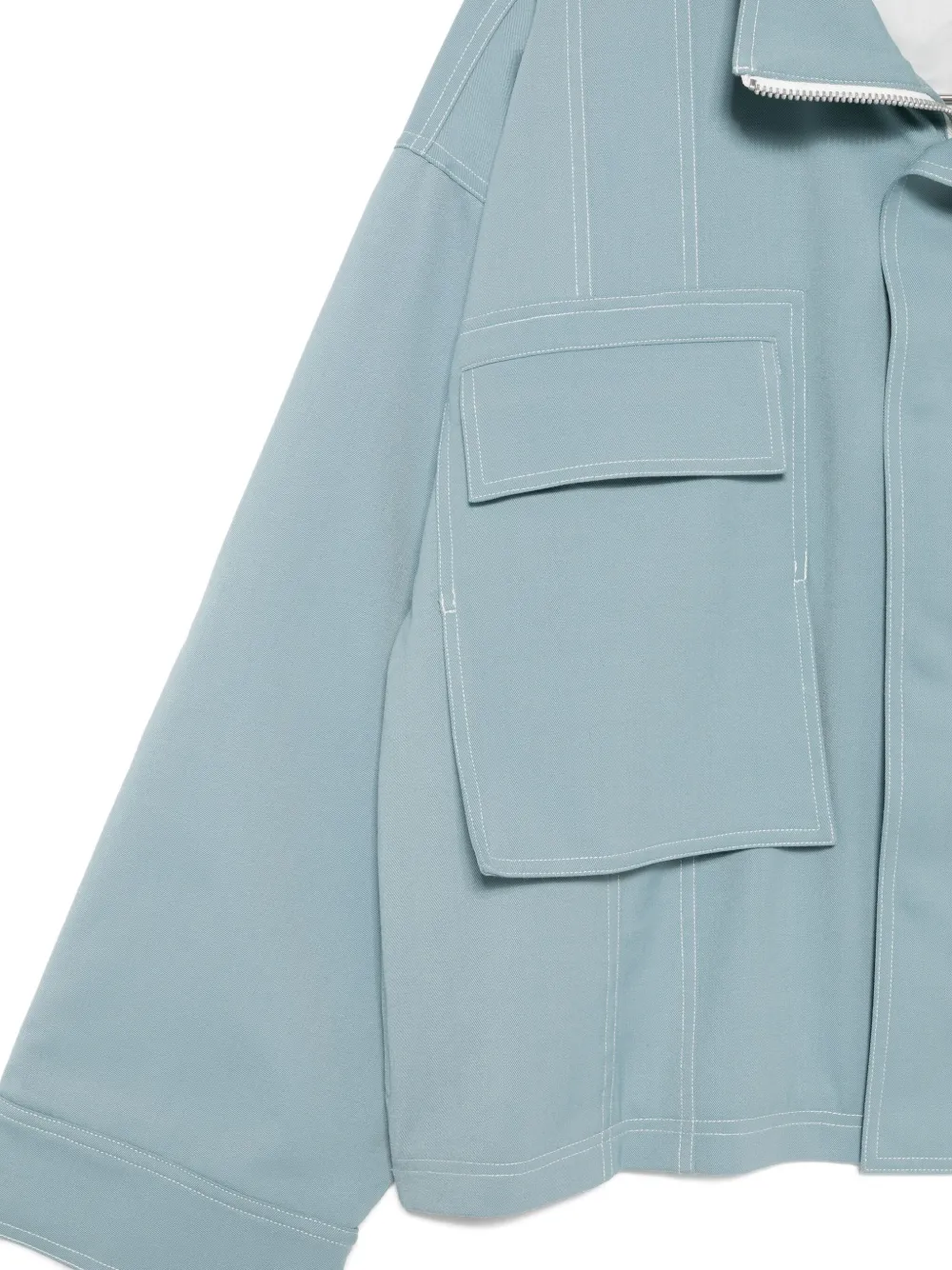 Bonsai Jack met rits en zakdetail Blauw