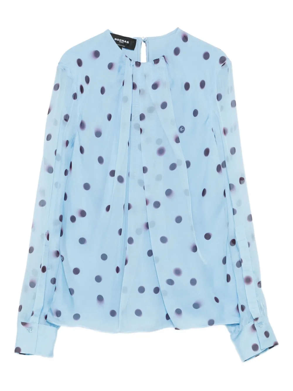 Rochas Bluse mit Polka Dots | Blau | Image 1