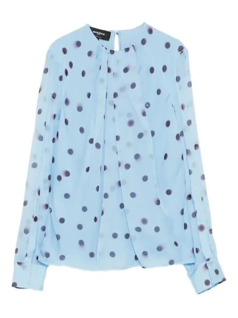 Rochas blusa con estampado de lunares