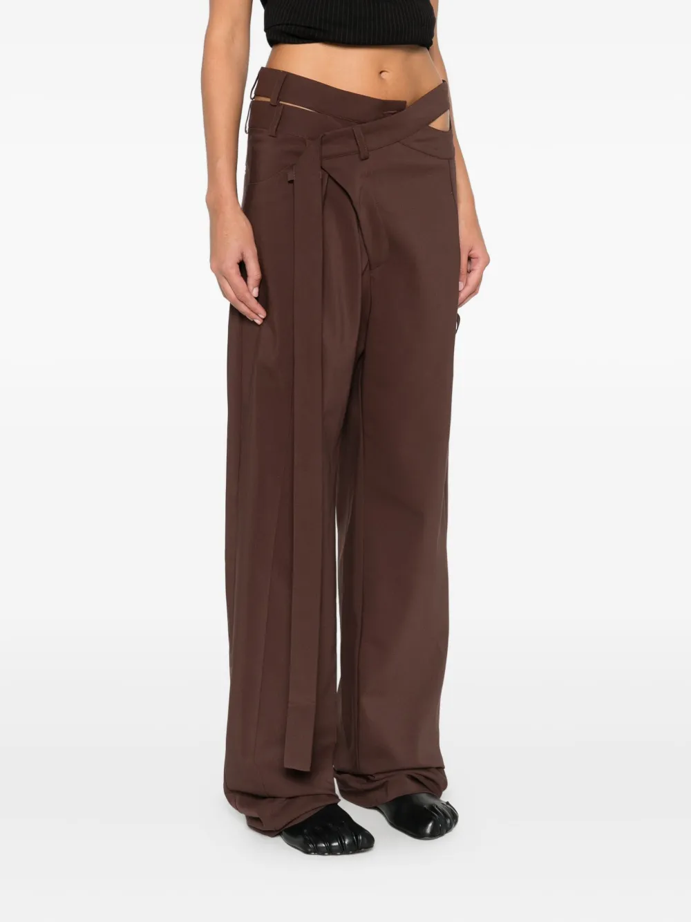 Ottolinger Signature Wrap-cut Trousers In Brown