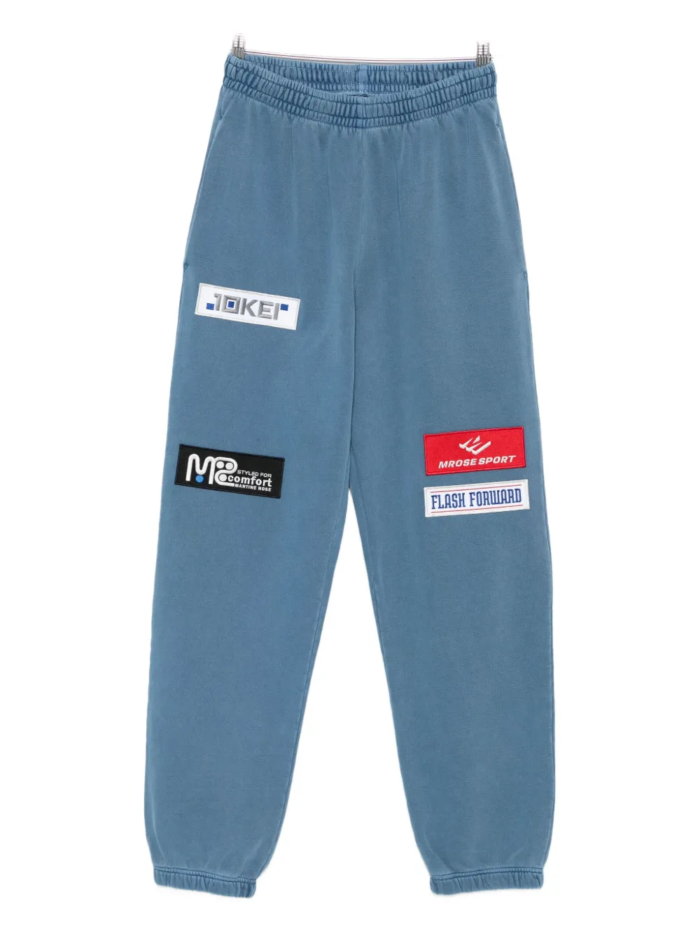 Martine Rose Logo-embroidered Track Pants In Blue