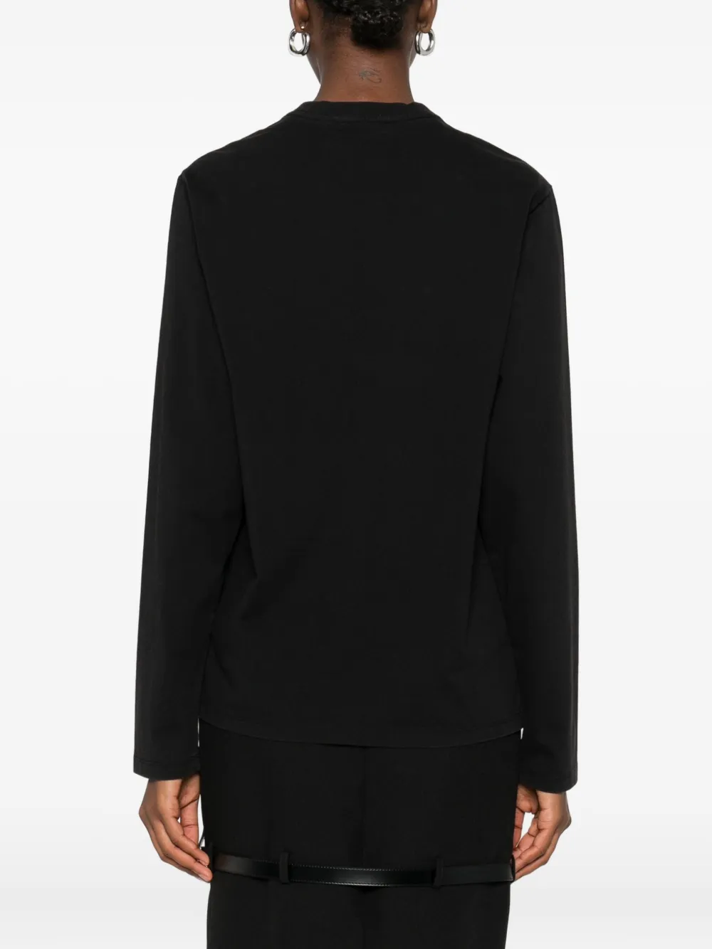 Coperni Logo-print Long-sleeve T-shirt In Black