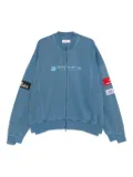 Martine Rose zip-up panelled sweatshirt - Blue