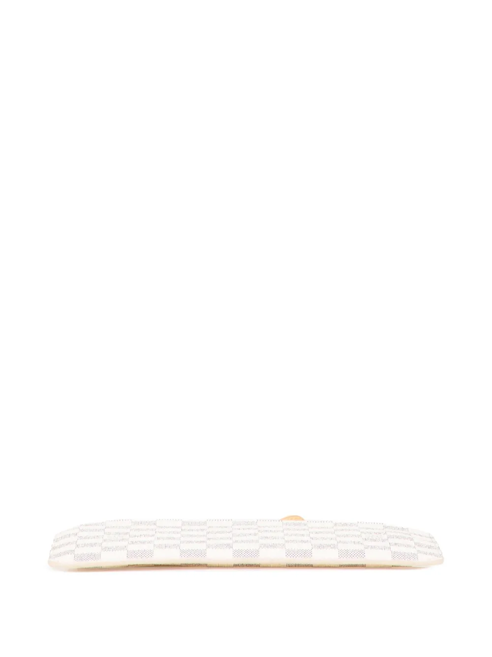 Pre-owned Louis Vuitton 2016 Damier Azur Neverfull Mm Pouch In White