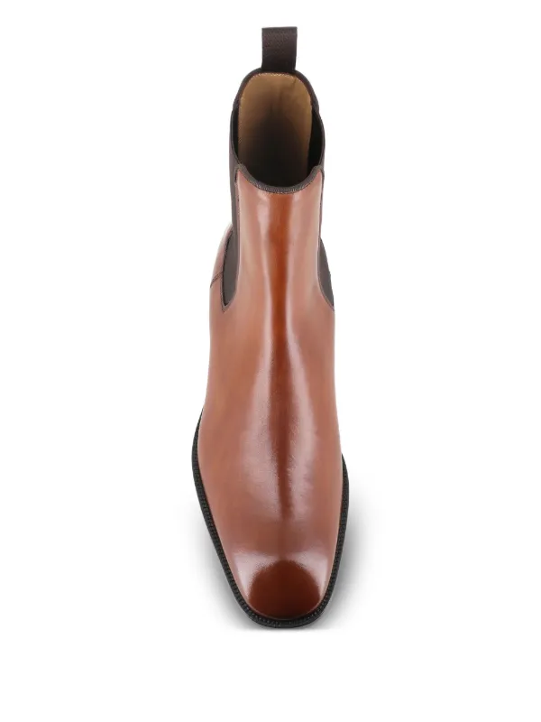 Christian Louboutin Bota Samson De Couro Com Recorte | Marrom