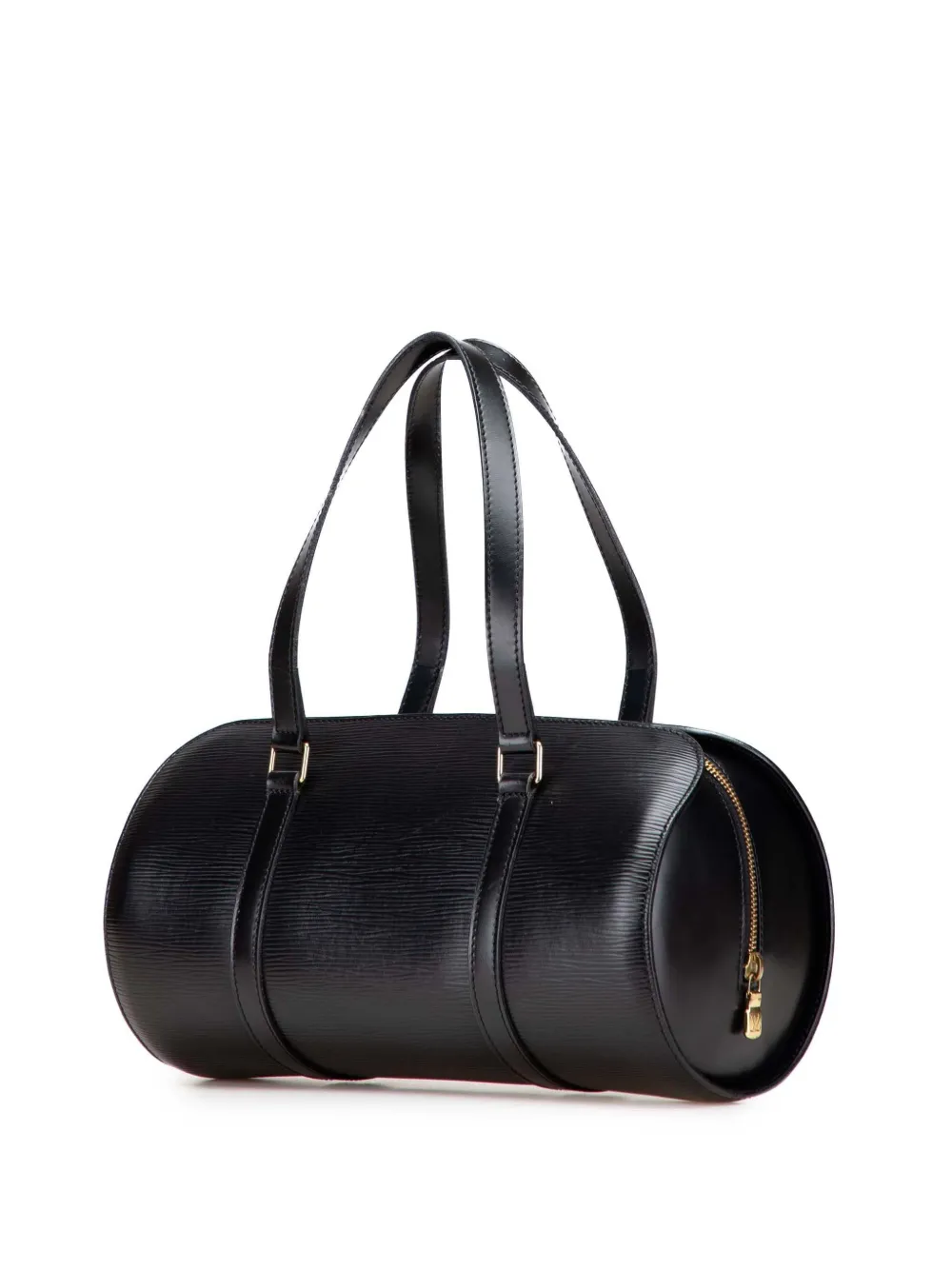 Pre-owned Louis Vuitton 1996 Epi Soufflot Handbag In Black