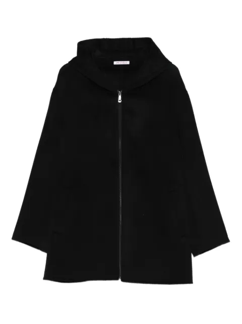 Liska hooded zip-fastening coat