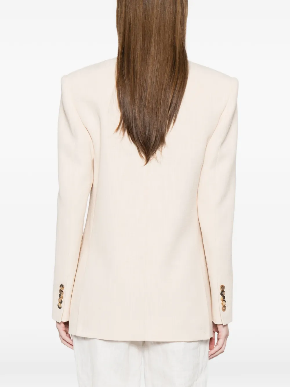 WARDROBE.NYC Blazer met dubbele rij knopen Beige